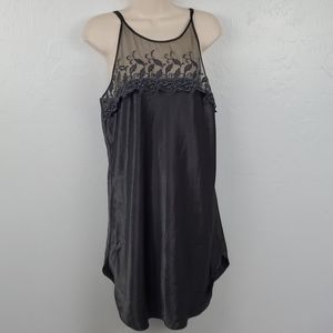 Vintage Dentelle gray nightgown lace size M